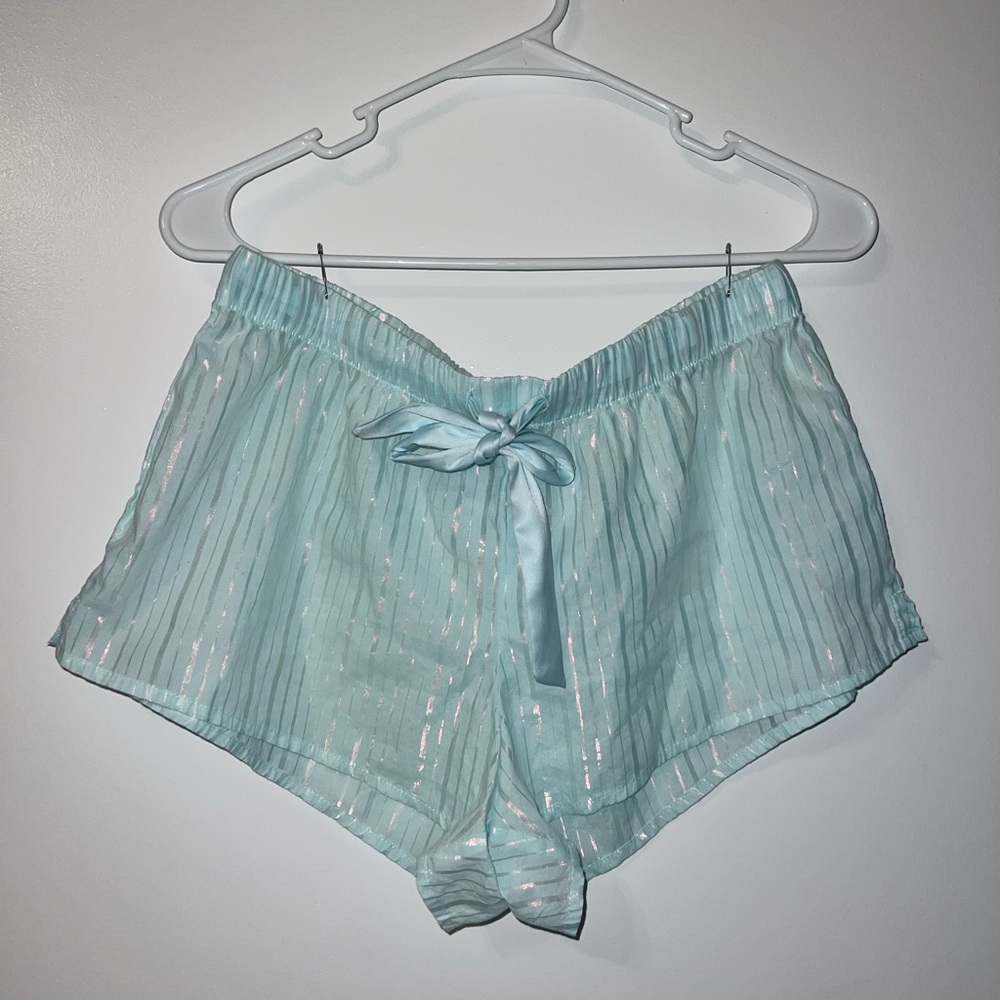 NWOT Victoria Secret Teal Iridescent Sleep Shorts